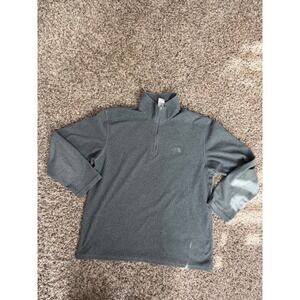 The North Face Men's L/G Grey‎ Fleece 1/4 Zip Pullover Sweatshirt